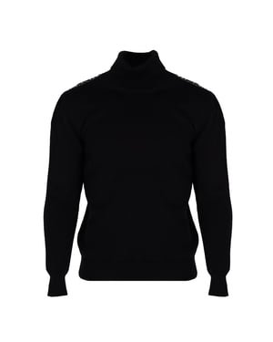 Les Hommes Pullover Sköldpadda Herr Svart