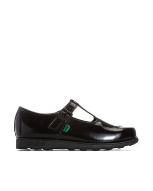 Women's Kickers Fragma T Patent Shoes in Black