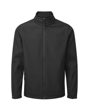 Premier Mens Recycled Wind Resistant Soft Shell Jacket (Black)