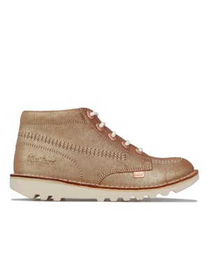 Girl's Kickers Junior Kick Hi Suede Boots in Tan