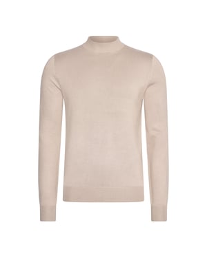 Mario Russo Turtle neck trui plaza taupe