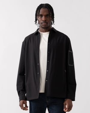 BOSS Green Lite Mens Water-Repellent Overshirt with Four-Way Stretch