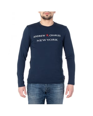 Andrew Charles By Andy Hilfiger Mens LS T-Shirt TS160 031002 Selma Navy