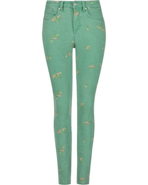 Ami Skinny Jeans Groen Twill | Native Floral Vanilla
