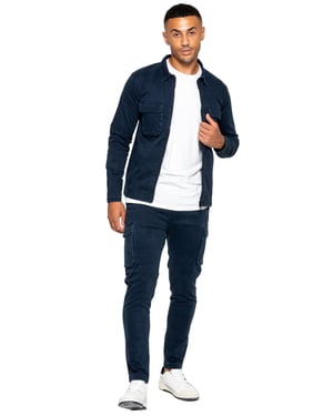 Enzo | Heren Cargo Trainingspak Set - Navy
