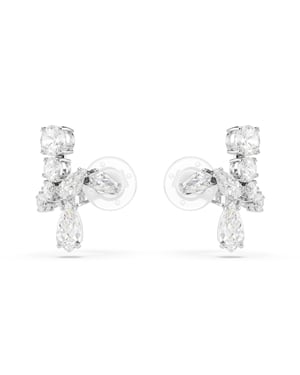Swarovski 'Matrix' Vrouwen Basis metalen Clip Oorbellen - Zilver 5692523
