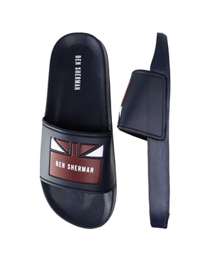 Ben Sherman Union Mens Navy Sliders