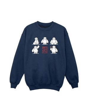 Disney Jongens Big Hero 6 Baymax Veel houdingen Sweatshirt (Marineblauw)
