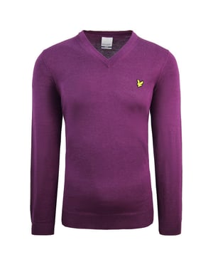 Lyle & Scott Golf Mens Purple Sweater