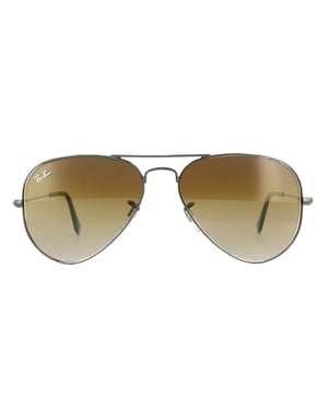 Ray-Ban Zonnebril Aviator 3025 004/51 Gunmetal Bruin 55