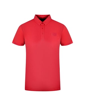 Cavalli Class Brand Logo Bordeaux Polo Shirt