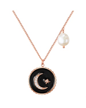 Necklace stainless steel rose gold freshwater cultured pearl white preciosa white Valero Pearls