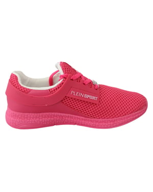 Plein Sport Women's Fuxia Beetroot Polyester Runner Becky Sneakers Shoes