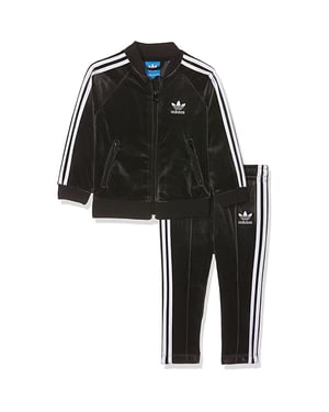 Adidas Velour Kids svart träningsoverall
