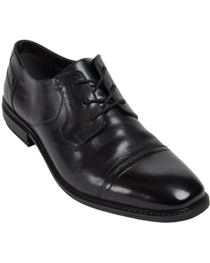 Pod Savage Leer/Textiel Heren Zwart Veterschoenen