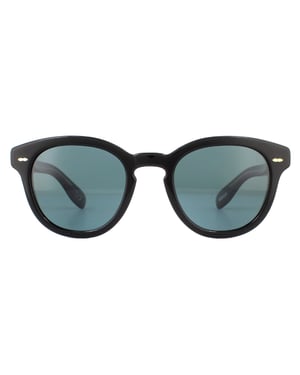 Oliver volkeren rond unisex zwart blauw gepolariseerde zonnebril