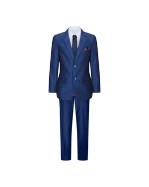 Boys 3 Piece Shiny Royal Blue Classic Suit