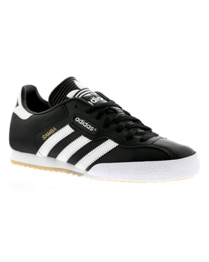 Adidas Samba Super Black Textile Leather Indoor Soccer Shoes Trainers
