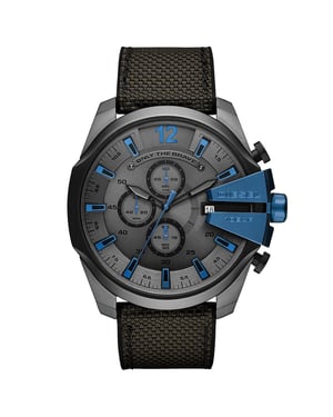 Diesel DZ4500 Mega Chief Chronograaf Quartz Donkergrijze wijzerplaat Herenhorloge