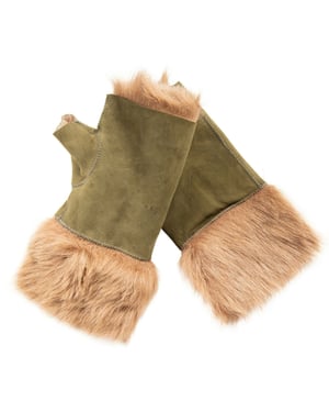 Womens Shearling Wanten Vingerloze manchetten Toscana Suède Schapenvacht Bont