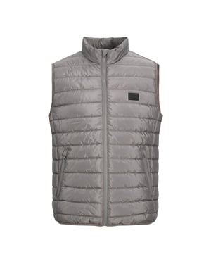 Jack & Jones Mens Puffer Gilet with Stand Up Collar Lightweight
