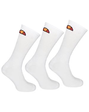 Ellesse 3-Pack Tisbi Mens White Long Socks