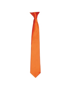 Premier Kleuren Heren Satin Clip Tie (Terracotta)