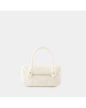 Knot Sm axelremsväska - Jil Sander - Läder - Beige