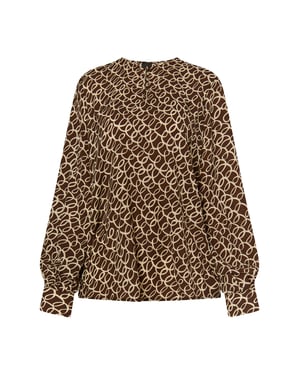 Dreimaster Bloes met lange mouwen Dames bruin beige