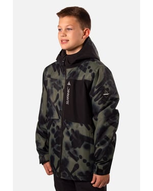 Misfit Vandal Print Jacket Dark Khaki