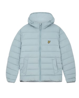 Lyle & Scott Branded Away blauw pufferjack met capuchon