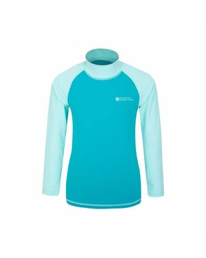 Mountain Warehouse Rash Top met lange mouwen voor kinderen/Kinderen (Teal)