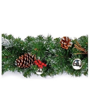 Premier Geklede kerstslinger (Zilver)