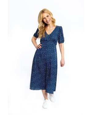 Margot Midi Polka Dot Dress