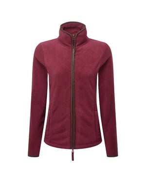 Premier Dames/Dames Artisan Contrast Trim Fleece Jacket (Bourgogne/Bruin)