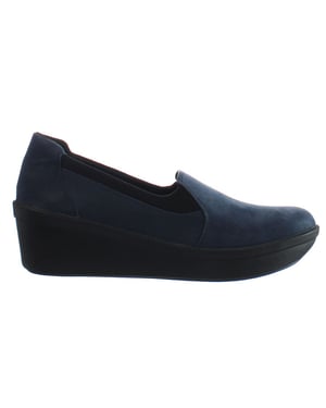 Clarks Step Rose Moon Womens Navy Wedges