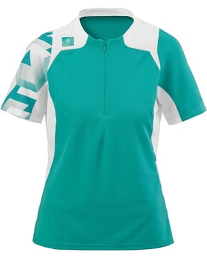 Scott Womens Summit Short Sleeve Zip Neck Cycling Jersey T Shirt Green