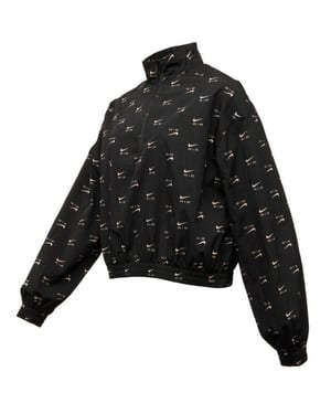 Nike all-over logo zwart dun jack