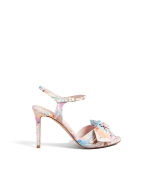 Ted Baker Nestar 95Mm Stilleto Heel Art Print Bow, Multicolour