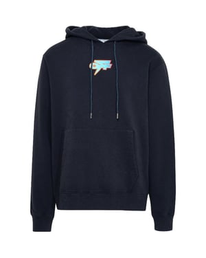 Off-White Degrade Thunder Slim Fit Navy Blue Hoodie