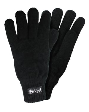 Ladies Full Finger Gloves with Thinsulate Lining - Black