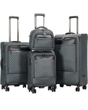 Grey Expandable Travel Luggage Strong Soft Shell Suitcases