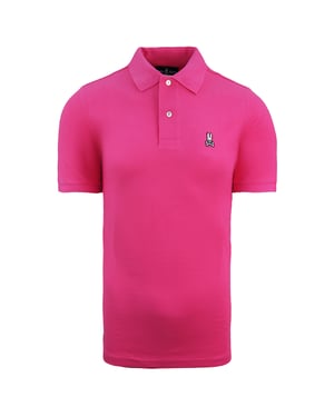 Psycho Bunny Classic Polo Korte Mouw Roze Heren Top B6K001S7PC