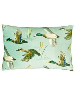 Evans Lichfield Country Duck Pond Hand Painted Printed Rectangular Cushion Cover
