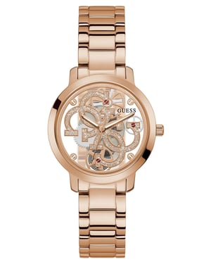 Guess Quattro Clear Women's Rose Gold Watch GW0300L3