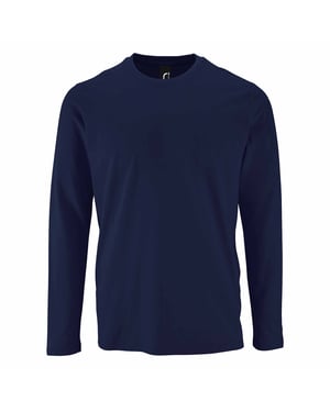 SOLS Heren Keizerlijk T-Shirt met lange mouwen (Franse marine)
