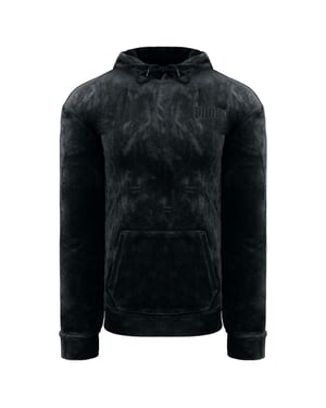 Puma Embroidered Logo Womens Black Velour Hoodie