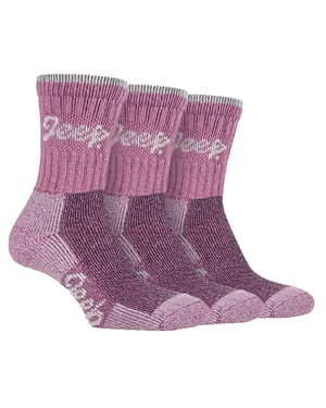 JEEP TERRAIN - 3 Pairs Cotton Walking Hiking Socks for Ladies