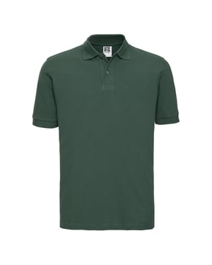 Russell Heren Klassiek Katoenen Polo Shirt (Fles groen)