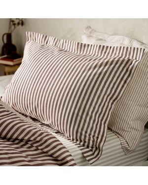 Yard Hebden Mélange Stripe Cotton Pillowcase Pair